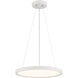 ML LED 15 inch White Pendant Ceiling Light, Round